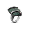 3.61 Carat Natural Diamond and Emerald Ring – Fine Jewelry Design - Gold Stone Diamond
