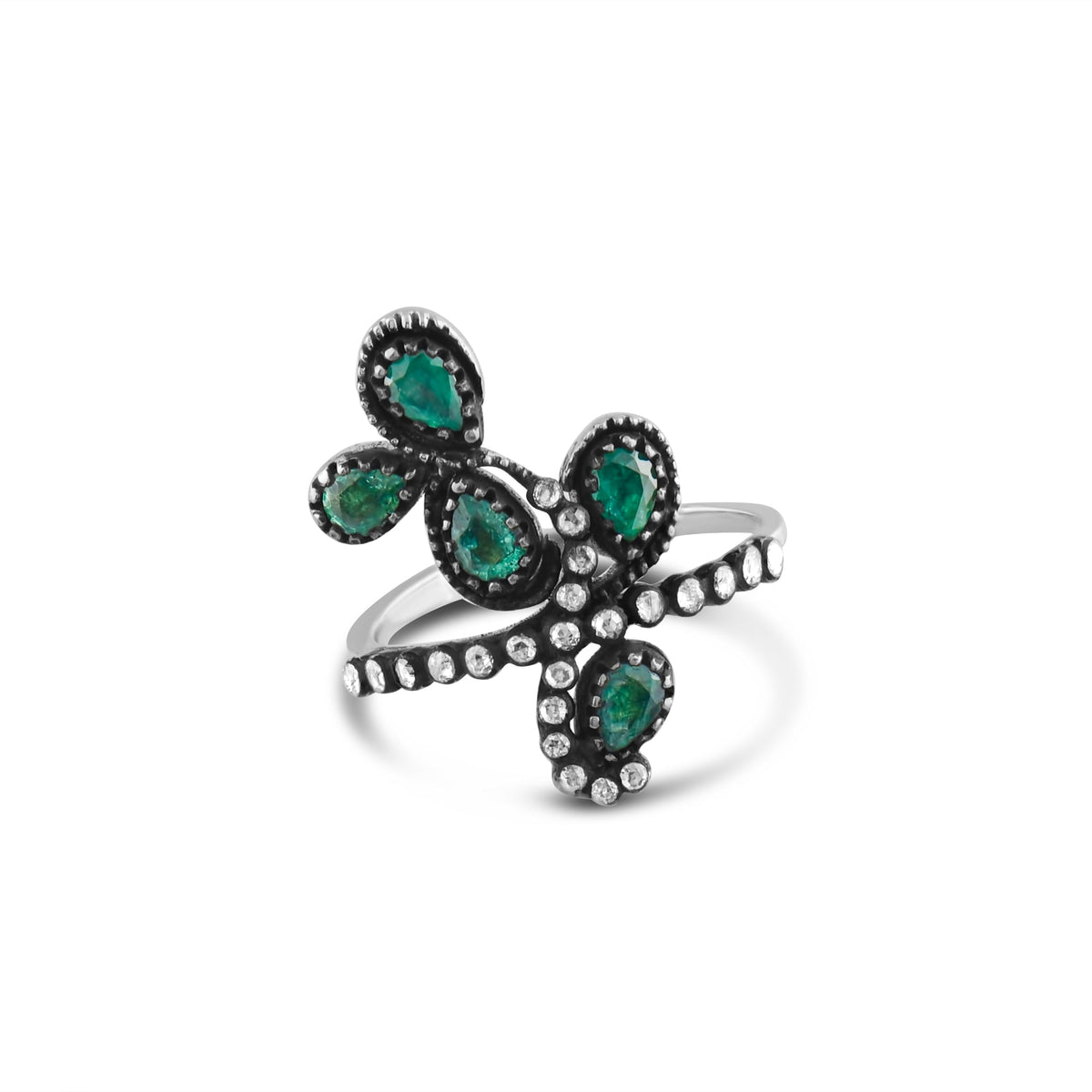 2.30 Carat Natural Diamond and Emerald Ring – Fine Jewelry Design Lux - Gold Stone Diamond