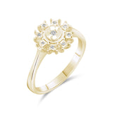 0.06 Carat Natural Diamond Ring – Fine Jewelry Design - Gold Stone Diamond