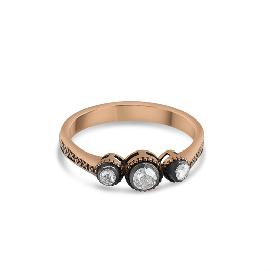 0.26 Carat Natural Tria Diamond Ring – Fine Jewelry Design Style - Gold Stone Diamond