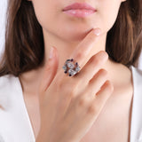 2.75 Carat Natural Diamond and Ruby Ring – Elegant Fine Jewelry Design - Gold Stone Diamond