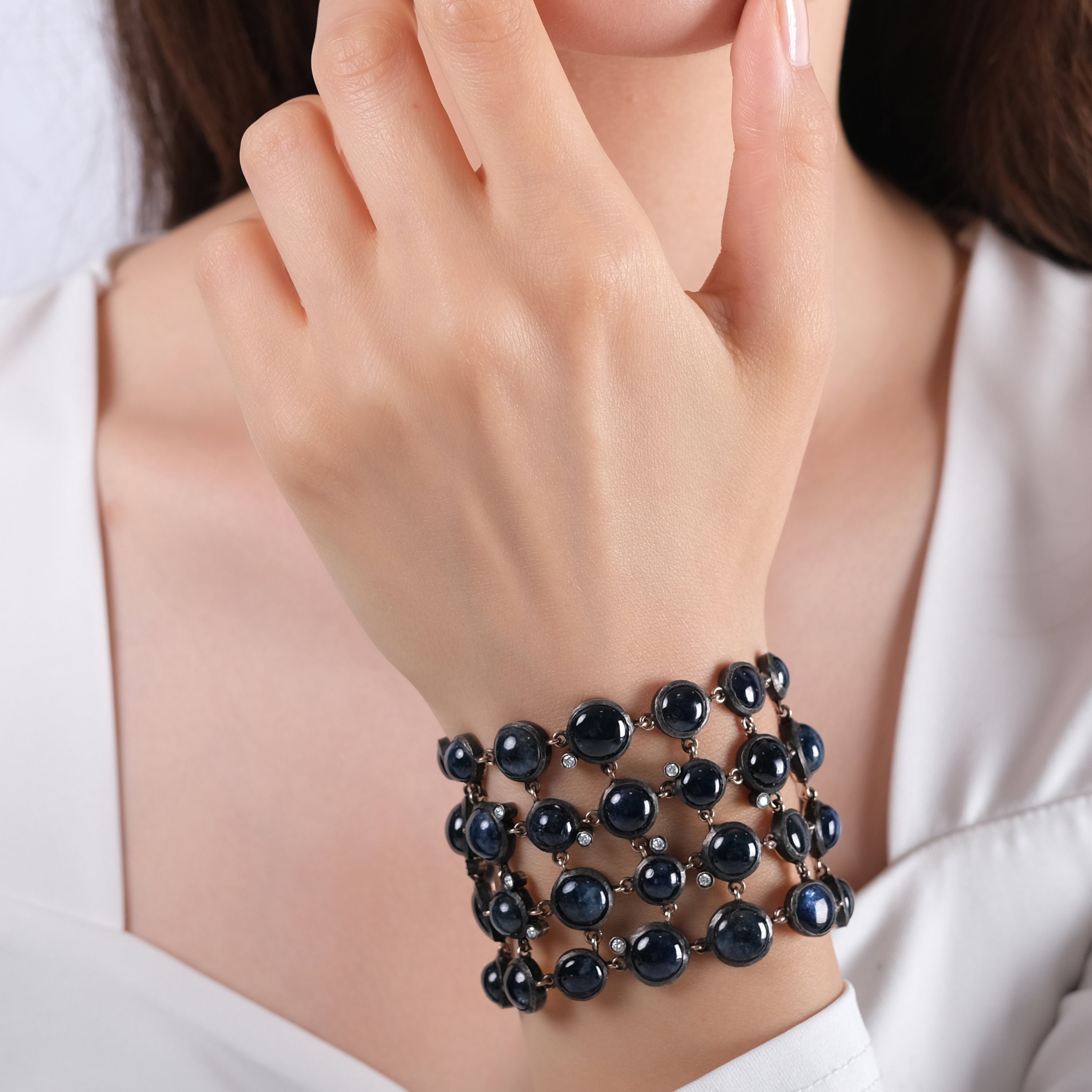 188.47 Carat Diamond & Gemstone Bracelet – Custom Fine Jewelry - Gold Stone Diamond