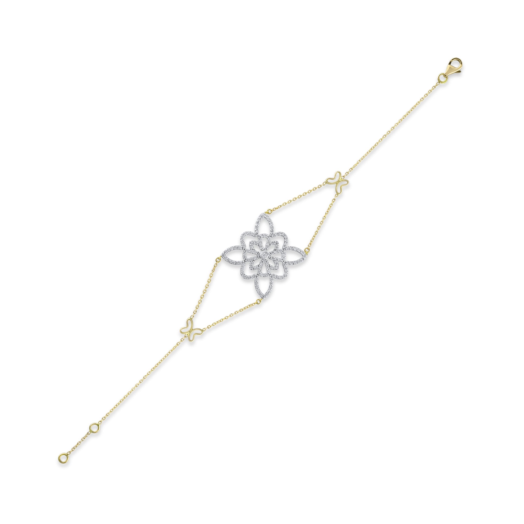 1.2 Carat Natural Diamond Bracelet – Elegant Fine Jewelry Gift - Gold Stone Diamond