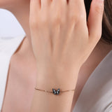 0.15 Carat Natural Diamond Butterfly Bracelet – Fine Jewelry Gift - Gold Stone Diamond