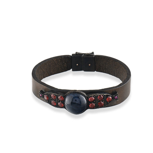 14.09 Carat Natural Ruby Bracelet – Custom Fine Jewelry Design - Gold Stone Diamond