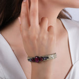 13.05 Carat Natural Ruby Bracelet – Custom Fine Jewelry Design - Gold Stone Diamond