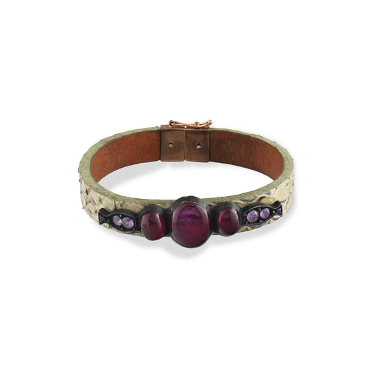 13.05 Carat Natural Ruby Bracelet – Custom Fine Jewelry Design - Gold Stone Diamond