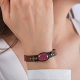 16.37 Carat Natural Ruby Bracelet – Custom Fine Jewelry Design - Gold Stone Diamond