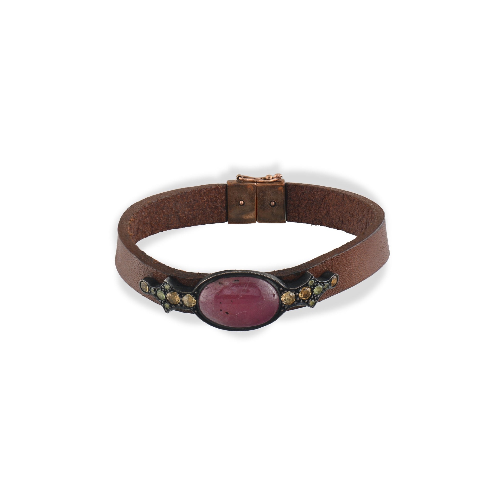 16.37 Carat Natural Ruby Bracelet – Custom Fine Jewelry Design - Gold Stone Diamond
