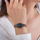 17.42 Carat Natural Sapphire Bracelet – Custom Fine Jewelry Piece - Gold Stone Diamond