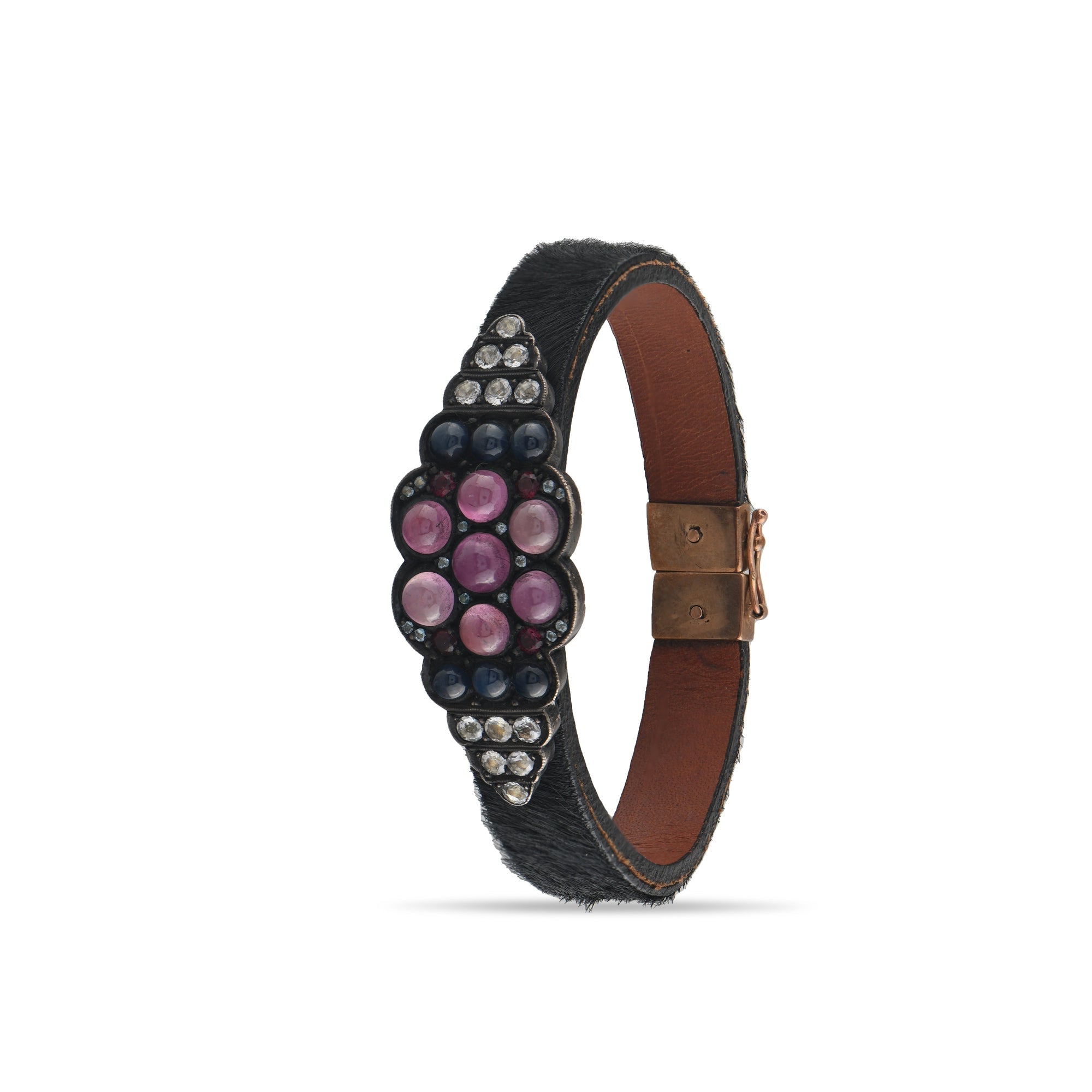 14.48 Carat Natural Sapphire Bracelet – Custom Fine Jewelry Design - Gold Stone Diamond