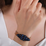 29.54 Carat Natural Sapphire Bracelet – Custom Fine Jewelry Design - Gold Stone Diamond