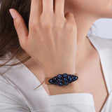 29.54 Carat Natural Sapphire Bracelet – Custom Fine Jewelry Design - Gold Stone Diamond