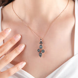 1.43 Carat Natural Diamond and Emerald Necklace – Fine Jewelry Design - Gold Stone Diamond