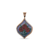 0.21 Carat Natural Diamond Rose Necklace – Elegant Fine Jewelry Design - Gold Stone Diamond
