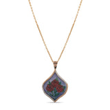 0.21 Carat Natural Diamond Rose Necklace – Elegant Fine Jewelry Design - Gold Stone Diamond