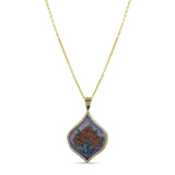 0.21 Carat Natural Diamond Rose Necklace – Elegant Fine Jewelry Design - Gold Stone Diamond