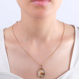 0.18 Carat Diamond Necklace with Bosphorus Motif – Elegant Fine Jewelry - Gold Stone Diamond