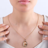 0.18 Carat Diamond Necklace with Bosphorus Motif – Elegant Fine Jewelry - Gold Stone Diamond