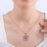 0.15 Carat Natural Diamond Bird Necklace – Elegant Fine Jewelry Design - Gold Stone Diamond
