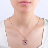 0.15 Carat Natural Diamond Bird Necklace – Elegant Fine Jewelry Design - Gold Stone Diamond