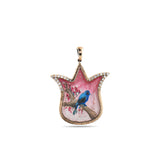 0.15 Carat Natural Diamond Bird Necklace – Elegant Fine Jewelry Design - Gold Stone Diamond