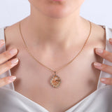 0.18 Carat Natural Diamond Bosphorus Necklace – Fine Jewelry Design - Gold Stone Diamond