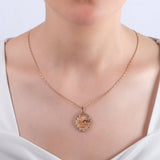 0.18 Carat Natural Diamond Bosphorus Necklace – Fine Jewelry Design - Gold Stone Diamond