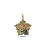 0.16 Carat Natural Diamond Floral Necklace – Elegant Fine Jewelry Design - Gold Stone Diamond