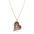 0.17 Carat Natural Diamond Dove Pendant Necklace - Gold Stone Diamond