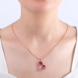 0.17 Carat Natural Diamond Necklace with Eros Motif – Elegant Fine Jewelry - Gold Stone Diamond