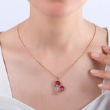 0.17 Carat Natural Diamond Necklace with Eros Motif – Elegant Fine Jewelry - Gold Stone Diamond