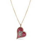 0.17 Carat Natural Diamond Necklace with Eros Motif – Elegant Fine Jewelry - Gold Stone Diamond