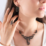 12.2 Carat Natural Diamond and Emerald Necklace – Fine Jewelry Design - Gold Stone Diamond