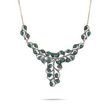 12.2 Carat Natural Diamond and Emerald Necklace – Fine Jewelry Design - Gold Stone Diamond
