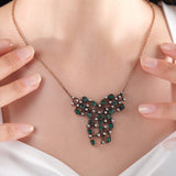 5.6 Carat Natural Diamond and Emerald Necklace – Fine Jewelry Design - Gold Stone Diamond