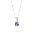 1.07 Carat Natural Diamond and Sapphire Necklace – Fine Jewelry Design - Gold Stone Diamond