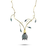 4.1 Carat Natural Diamond and Emerald Necklace – Fine Jewelry Design - Gold Stone Diamond