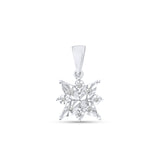 0.05 Carat Natural Diamond Snowflake Necklace – Fine Jewelry Design - Gold Stone Diamond