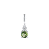 0.74 Carat Natural Diamond and Peridot Necklace – Fine Jewelry Design - Gold Stone Diamond