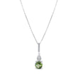 0.74 Carat Natural Diamond and Peridot Necklace – Fine Jewelry Design - Gold Stone Diamond
