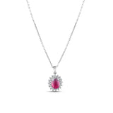 2.80 Carat Natural Diamond and Ruby Necklace – Fine Jewelry Design - Gold Stone Diamond