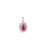 2.80 Carat Natural Diamond and Ruby Necklace – Fine Jewelry Design - Gold Stone Diamond