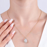 3.46 Carat Natural Diamond and Moonstone Necklace – Fine Jewelry Design - Gold Stone Diamond