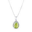1.03 Carat Natural Diamond and Peridot Necklace – Fine Jewelry Design - Gold Stone Diamond