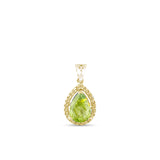 1.03 Carat Natural Diamond and Peridot Necklace – Fine Jewelry Design - Gold Stone Diamond