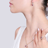 1.51 Carat Natural Diamond and Ruby Necklace – Fine Jewelry Design - Gold Stone Diamond