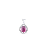 1.51 Carat Natural Diamond and Ruby Necklace – Fine Jewelry Design - Gold Stone Diamond