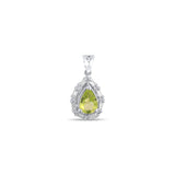 1.04 Carat Natural Diamond and Peridot Necklace – Fine Jewelry Design - Gold Stone Diamond