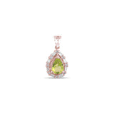 1.04 Carat Natural Diamond and Peridot Necklace – Fine Jewelry Design - Gold Stone Diamond